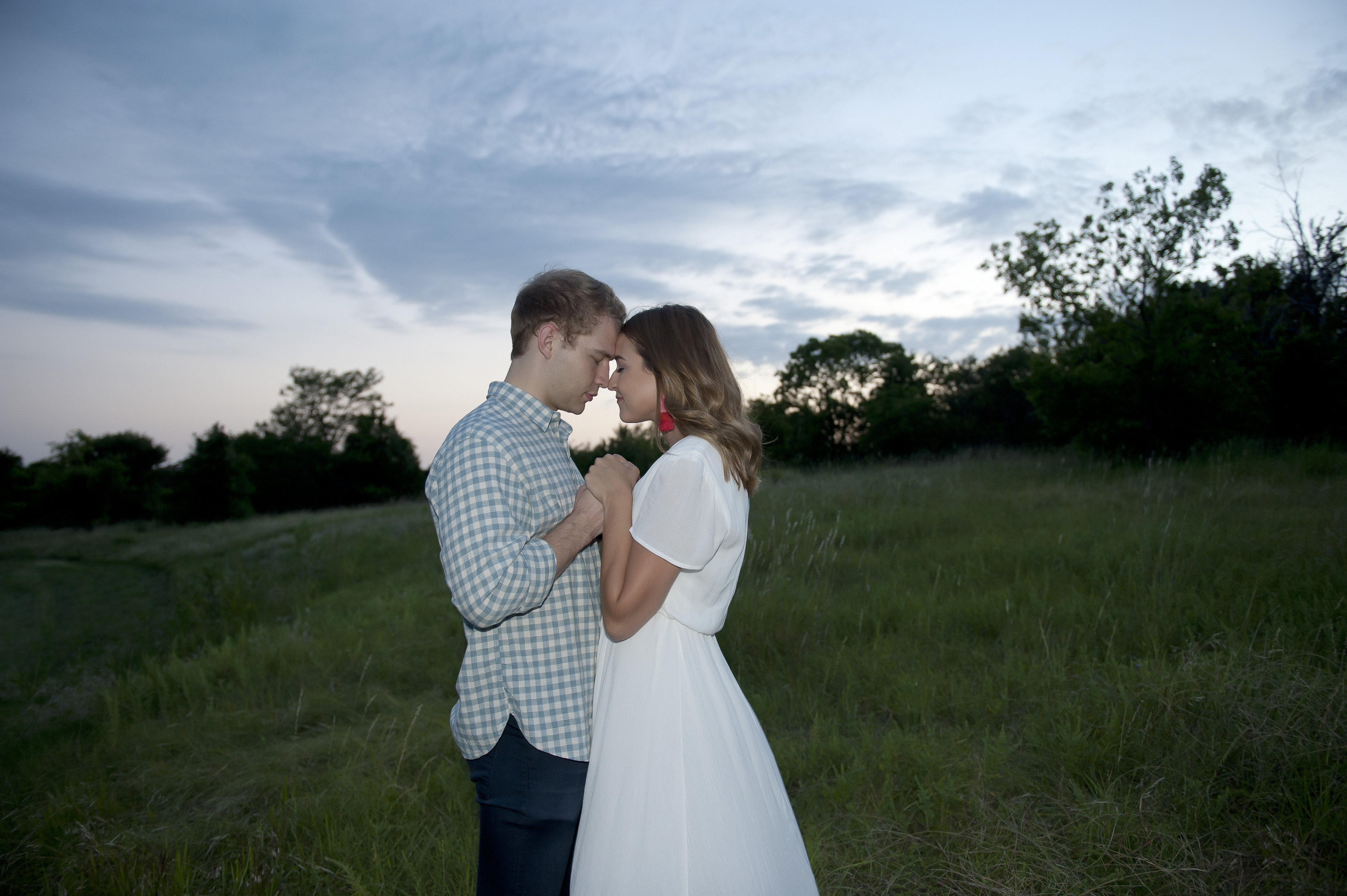 Couple Embracing at Dusk