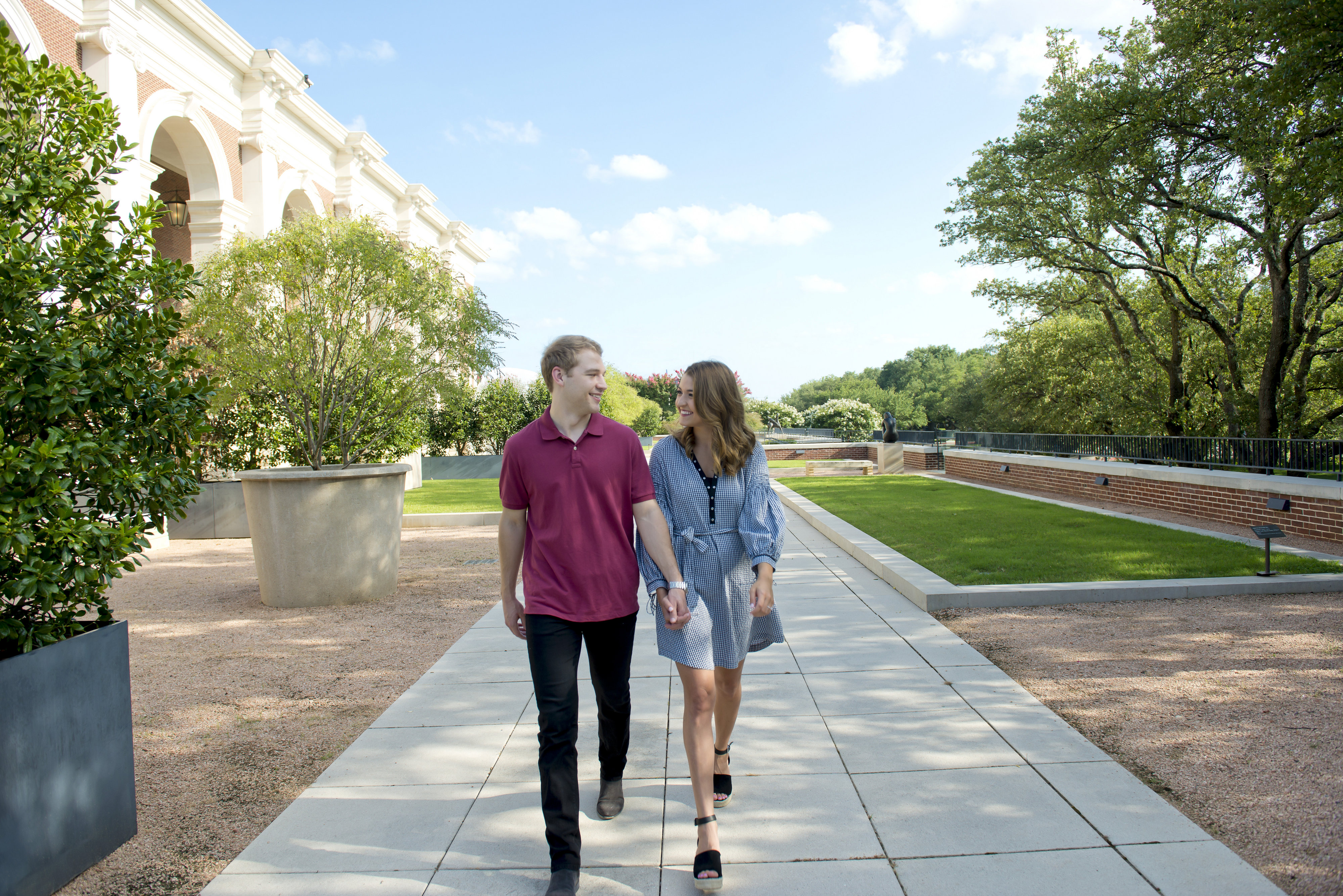 Couple Strolling SMU Campus