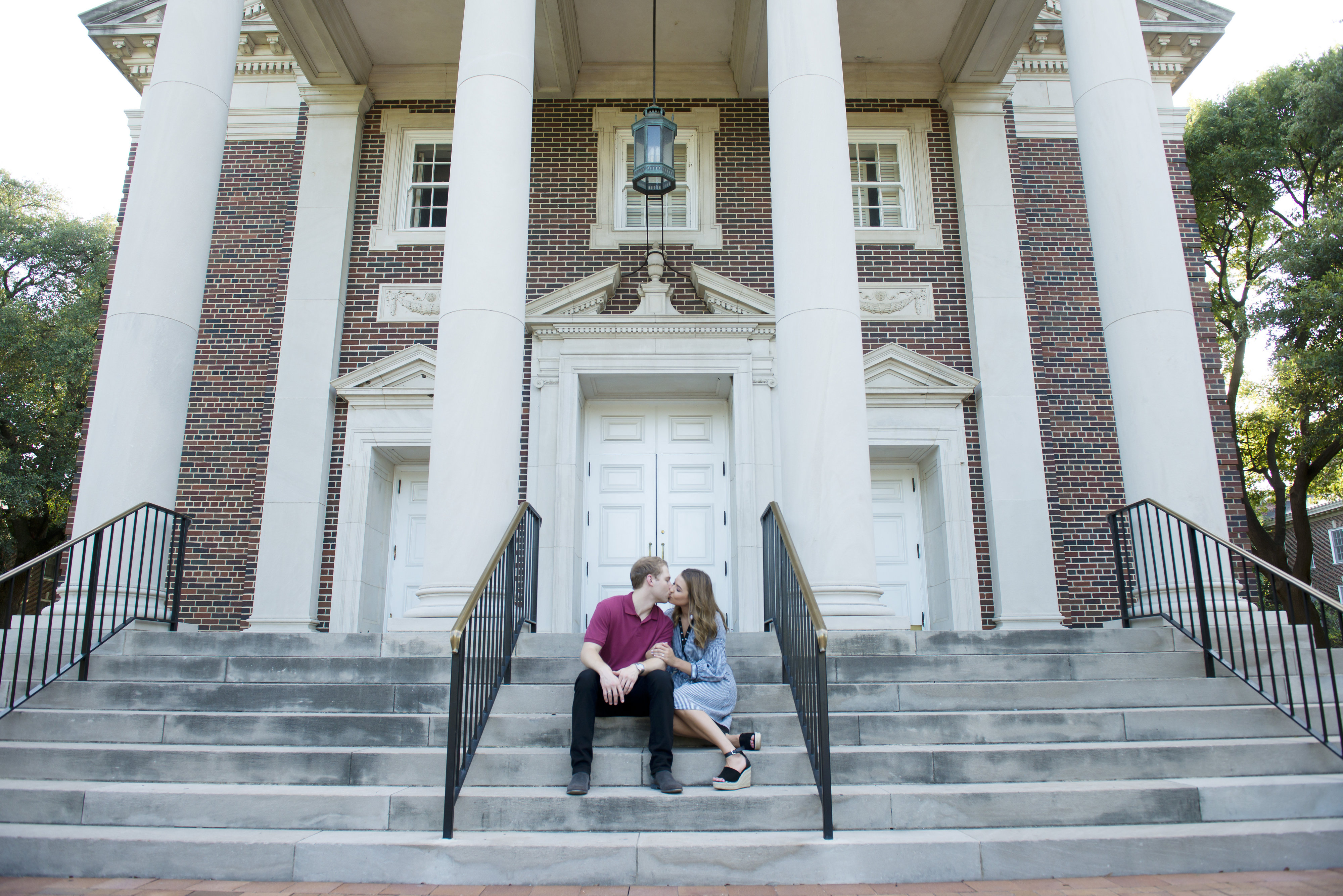 Couple Kissing on Steps