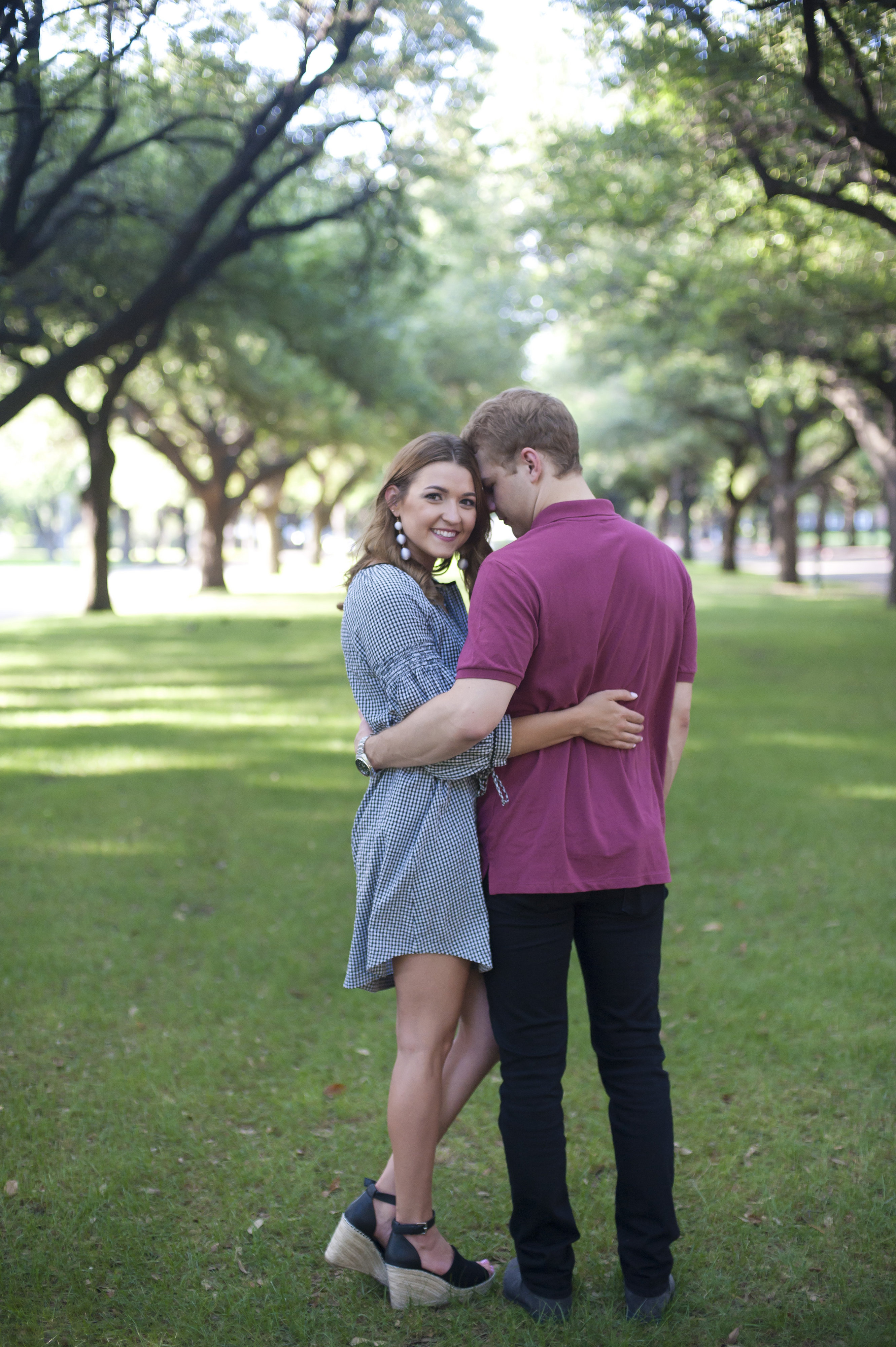 Couple Embracing in Park