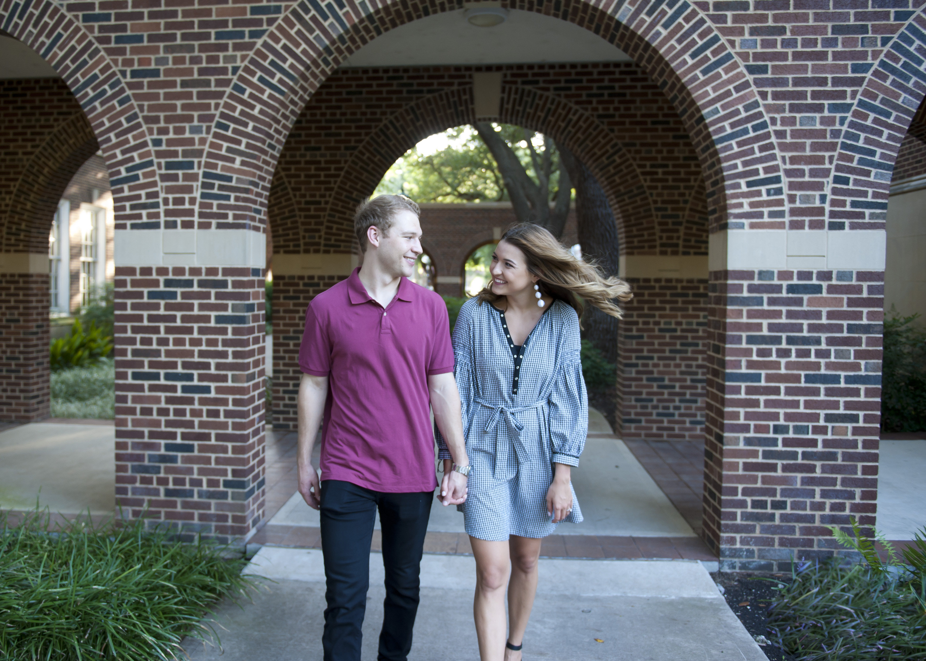 Couple Strolling on SMU Campus