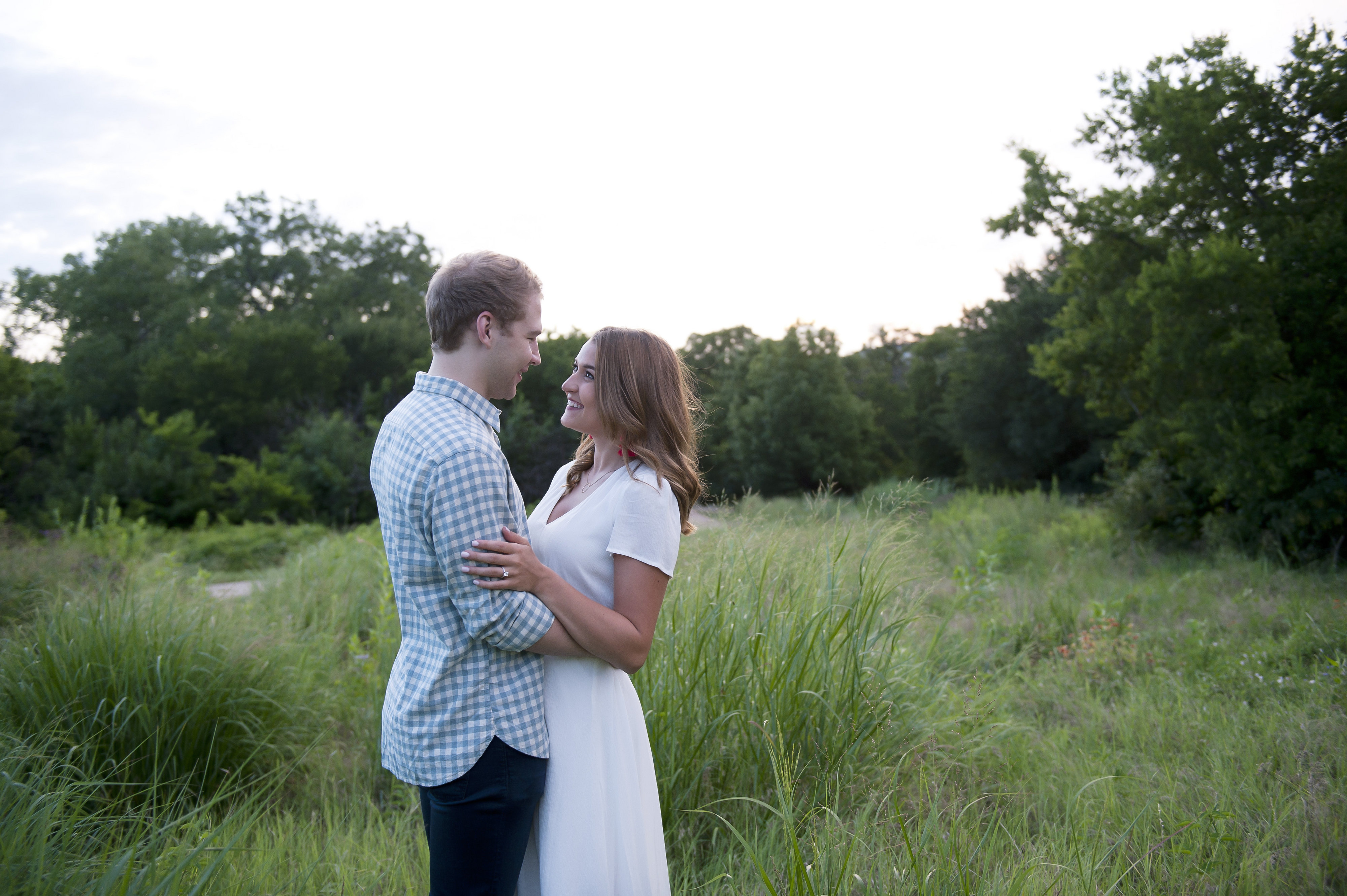 Couple Embracing and Smiling