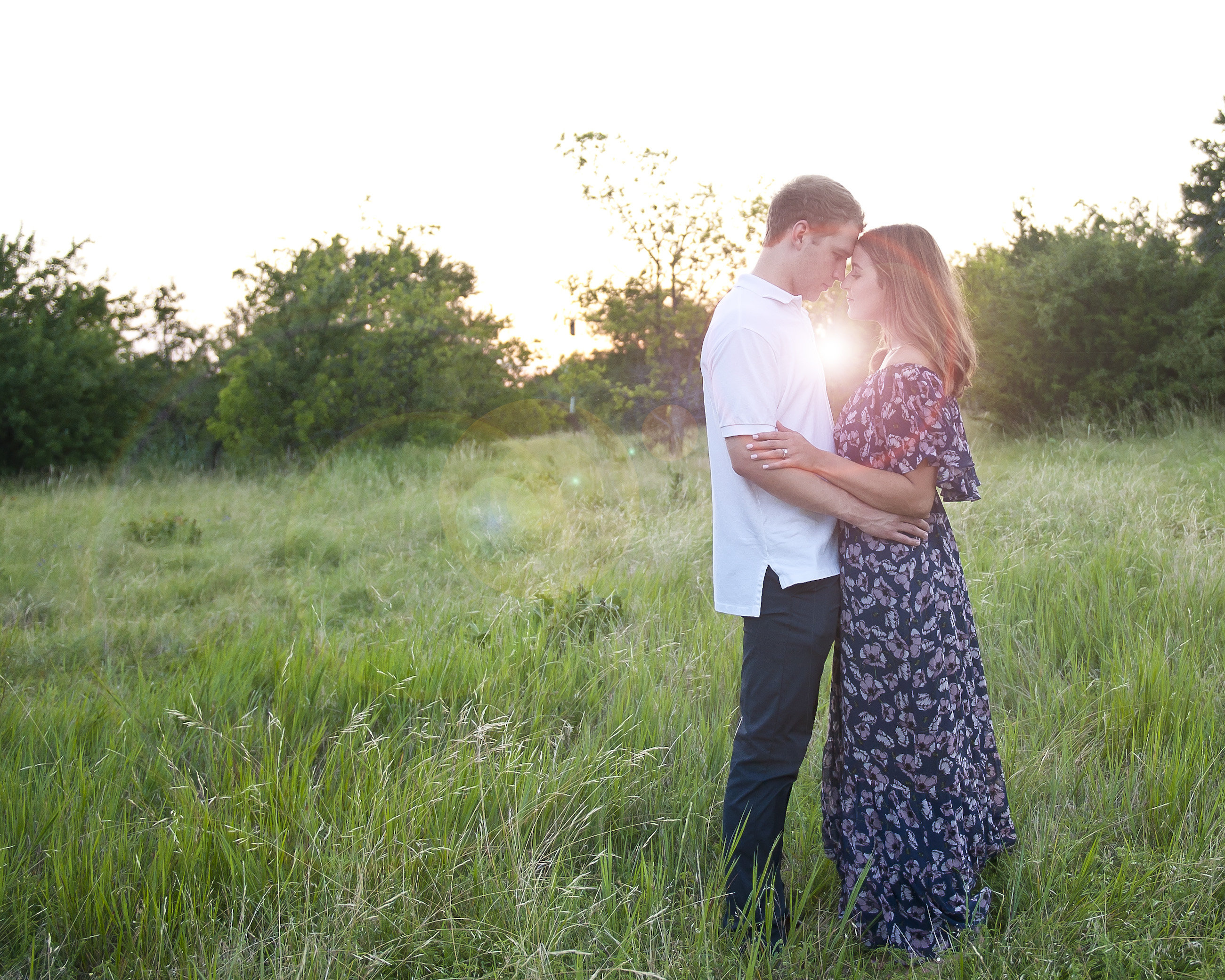 Couple Embracing at Sunset